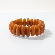 杰鴻 金砂石立體橢圓珠手排, 1個, 8X20MM