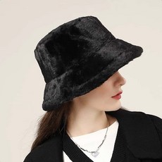여성벙거지 챙넓은모자 털 벙거지 여성 겨울 챙넓은 버킷햇 겨울여행모자 귀여운