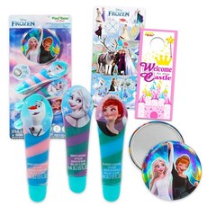 Frozen 립글로스 세트 - 글로스 튜브 완드 포트 스티커 등 번들 | 안나와 엘사 키트, Frozen 립글로스 세트 - 글로스 튜브 , 완드 포