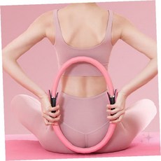 링 핑크 소프트 그립 홈트레이닝 요가 운동 기구 코어 근력 스트레칭 밸런스 서클, 1개, 30cm 블랙
