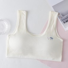 DFMEI 初中生無痕少女內衣青春發育期防凸點舒適無鋼圈小背心女童文胸