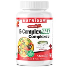캐나다 NUTRIDOM 뉴트리돔 비타민B 콤플렉스 맥스 캡슐, 120정, 4개