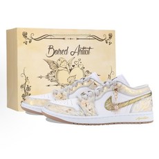 韓國 代購dan Air dan 1 太陽神阿波羅 燙金 定製款 特殊禮袋 低幫 復古籃球鞋 男女同款