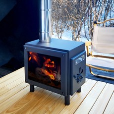 Camp365 口袋型鋼製柴火爐, 黑色, 1個