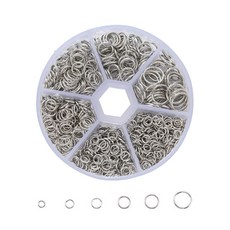 O 오링 세트 키링 부자재, 1개, 실버