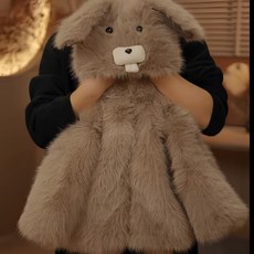 여아코트 유아아우터 아동 여아아우터 귀여운 동물코트 곰 토끼 오리 코트, 80, 커피 래빗