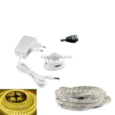 PIR 모션 센서 캐비닛 빛 아래 LED 스트립 Luminaria 밤 램프 5V USB 전원 옷장 침실 부엌, 02 Warm White_04 3m, 1개