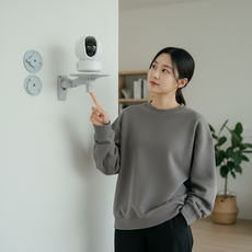 벽걸이형 펫캠 베이비캠 홈카메라 거치대 고정 브라켓 세트, 01홈캠브라켓-통합