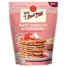 Bob's Red Mill 白巧克力 & 草莓鬆餅 & 格子鬆餅預拌粉, 567g, 1個