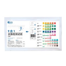 yee 九合一水族檢測試紙, 1個, 補充包(50/條)