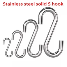 304 스테인리스 스틸 A2 M3-M7 원형 링 솔리드 용접 O 철 애완동물 풀 낚시 그물 행거, 18 M4x30mm 5PCS, 02 하얀색