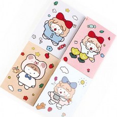 수첩 캐릭터 미니 메모장 귀여운 메모지 휴대용 랜덤 (10개세트), 1개, 상세페이지 참조