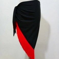 프로 태슬 타월 라틴 성인 스커트 하프 스카프 연습용 삼각 의류 엉덩이 댄스 여성