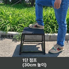 크로스핏 점프박스 스텝 계단 2단계 피트니스 점핑 폴리오 유산소 홈트 스텝박스 상자 박스, 두꺼운 블랙 1단 점핑 스텝
