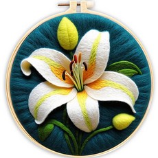 사르부터 바늘 펠트 키트 DIY 울 스타러 자수 선물용 홈 데코레이션에 적합한 초보자용 (별과 태양)