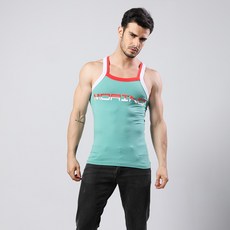 【MORINO】型男運動背心_綠色 MO5109型男 潮男 健身 背心 色彩鮮明，簡約線條，展現年輕氣息 LUCAS聯名