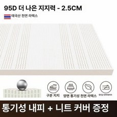 숙면 라텍스 편안한 매트리스 추천, 1200mmx1900mm, 타이진 클라우드 드림 딥슬립 2 5cm 95D