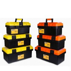 手提塑膠工具箱14寸 雙層強化零件收納工具箱 螺絲盒【DL401】, 1個