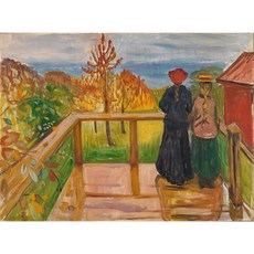 On the Veranda 편집아트포스터 감성선물 뭉크, 그림만(매트지), A2