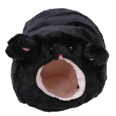 햄스터 부드러운 온수 침대 쥐 해먹 돼지 겨울 애완 동물 장난감 케이지 집 교수형 + 매트 하우스, 01 Black Bear, 1