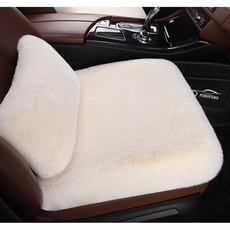 ROHA 양털방석 겨울 차량 의자 사각 인조양털 털방석 1+1