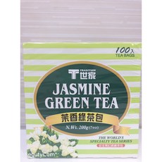 T世家 茉香綠茶 茶包 裸包裝, 1個, 2g, 100個裝
