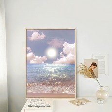 풍경 diy 십자수 큐빅 취미 보석 원형비즈 액자, 예술 질감 방수, 30x40, 01