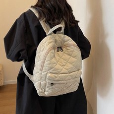 투니스 여성 다이아몬드 퀼팅 심플 캐주얼 백팩