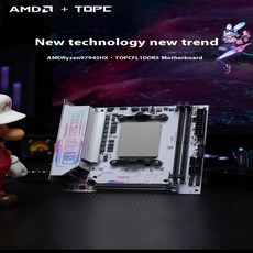 TOPC AMD R9 9955HX 7845HX7945HX 8945HX R7 7745HX 게이밍 마더보드 2DDR5 2M2 2280 SSD 4SATA30 WiFi6E B, 01 NO RAM NO SSD NO OS, 01 China Mainland, 02 AMD Ryzen 9 7845HX