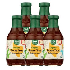 365 Whole Foods Market 365 홀푸드마켓 바베큐 소스 텍사스 트루 510g, 5개