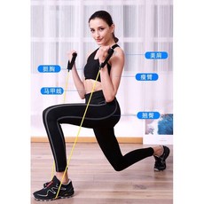 多功能運動套裝拉力繩 健身拉力帶 彈力繩 現貨24h出貨, 1個