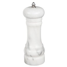 Creative Home 대리석 후추 그라인더 수동 15.2cm 6인치 리필 가능한 소금 또는 흑후추 합금 그라인딩 메커니즘 주방 레스토랑 야외 바베큐에 이상적 오프 화이트 2, Creative Home 대리석 후추 그라인더 수동 1