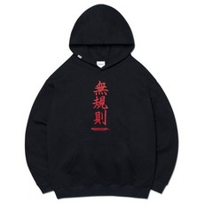 노매뉴얼 NOMANUAL N.R 후드티 후디 - 블랙 185555