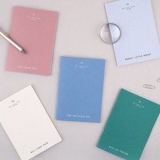 인 에센스 한달 일기 기록 무지 스크랩 미니 노트, 1개, 04 기억편지순간