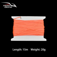 스쿠버 다이빙 핑거 릴용 교체 플랫 라인 경량 내구성 고강도, 5.15M Orange