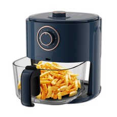 SONGEN 松井 5L透明可視氣炸鍋 SG-500AF-B, 深海藍