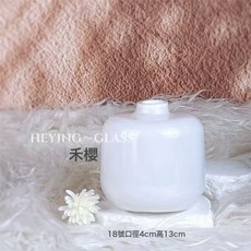 中古玻璃花瓶高顏值客餐廳樣板間花瓶插花高級感裝飾品擺件, 風燈白色