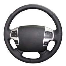 MEWANT 토요타 랜드 크루저(200 시리즈) 2007-2015/랜드 크루저(70 시리즈) 2010-2019/툰드라 2007-2013/세쿼이아 2008-2013/하이에이스 2, 1: 블랙 PU 가죽 및 블랙 실