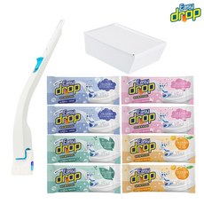 이지드롭 시즌3 변기클리너 102회 세트 (핸들1개 케이스 1개 클리너 리필 8팩 무료체험 6회분), 1세트