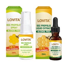 Lovita 愛維他 蜂膠防護組合(蜂膠滴劑*1 蜂膠噴霧*1) 小資屋, 2個, 30ml