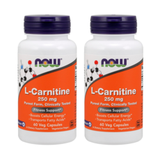 NOW Foods 左旋肉鹼素食膠囊, 60顆, 2罐