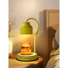 심플캔들워머단품 타이머기능/똑딱이스위치 할로겐전구2개포함, 옐로(똑딱이)