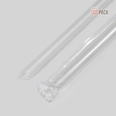 유즈팩 개별포장 사선 버블 빨대 12파이x25cm 200개 투명, 1개