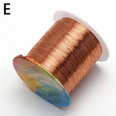0 2 1mm 변색 방지 Colorfast 구리 구슬 와이어 DIY 공예 팔찌 목걸이 귀걸이 쥬얼리 액세서리 만들기, 0.4mm-200m, E, 1개