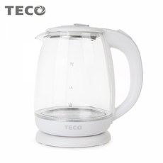 【東元】1.7L玻璃快煮壺XYFYK1514 耐高溫硼矽玻璃壺身/LED藍光加熱指示燈