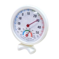 指針式溫濕度計 室內外溫度濕度計 免電池溫度計 可掛可立 溫濕度計 溫度計 濕度計, 白色, 1個