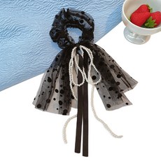 쿠파고 응원봉 꾸미기 리본끈 도트, 블랙, 1개