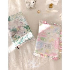 체크앤플라워 북커버 다이어리 패브릭 책 커버, 1번 정원, 1개