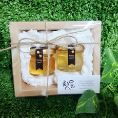BSM 프리미엄 국내산 천연 벌집꿀 2구 선물세트 답례품, 1세트, 35g