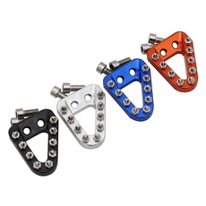 범용 후방 브레이크 페달 레버 스텝 플레이트 팁 녹에 강한 부식 방지 오토바이 액세서리 내구성, Blue-Bevel